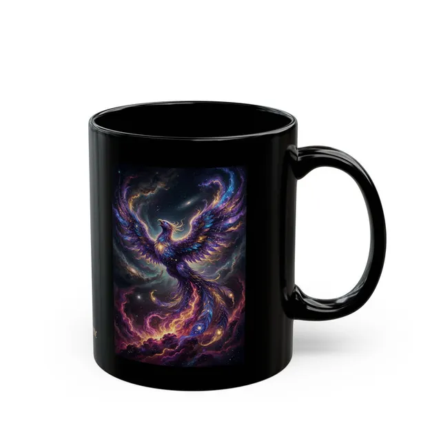Cosmic Phoenix Rising Mug